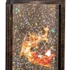 Anna's Collection automatische sneeuwbol lantaarn slee met verlichting 10 x 10 x 28 cm