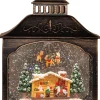 Anna's Collection automatische sneeuwbol lantaarn huis met verlichting 18 x 18 x 27 cm