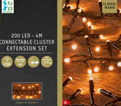 Anna's Collection clusterverlichting connect de luxe met 200 lampjes classic warm 4 m