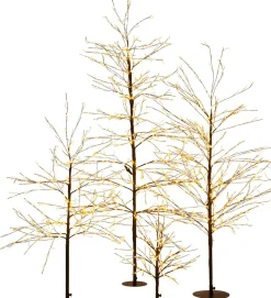 Anna's Collection decoratieboom buiten met verlichting knipper 30 x 30 x 120 cm