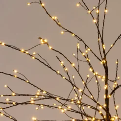 Anna's Collection decoratieboom buiten met verlichting knipper 30 x 30 x 120 cm