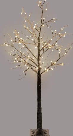 Anna's Collection decoratieboom berk met verlichting H 130 cm