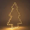 Anna's Collection decoratieboom 3D zwart met verlichting 56 x 56 x 7 cm