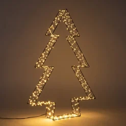 Anna's Collection decoratieboom 3D zwart met verlichting 56 x 56 x 7 cm