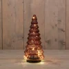 Anna's Collection decoratieboom bordeaux met verlichting D 13,2 H 30 cm
