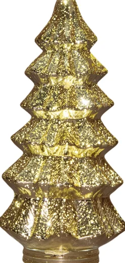 Anna's Collection decoratieboom goud met verlichting D 13,5 H 26 cm