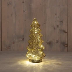 Anna's Collection decoratieboom oranje met verlichting D 13,5 H 26 cm