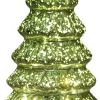 Anna's Collection decoratieboom donkergroen met verlichting D 9,5 H 18,5 cm