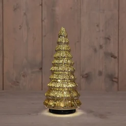 Anna's Collection decoratieboom goud met verlichting D 13,2 H 30 cm