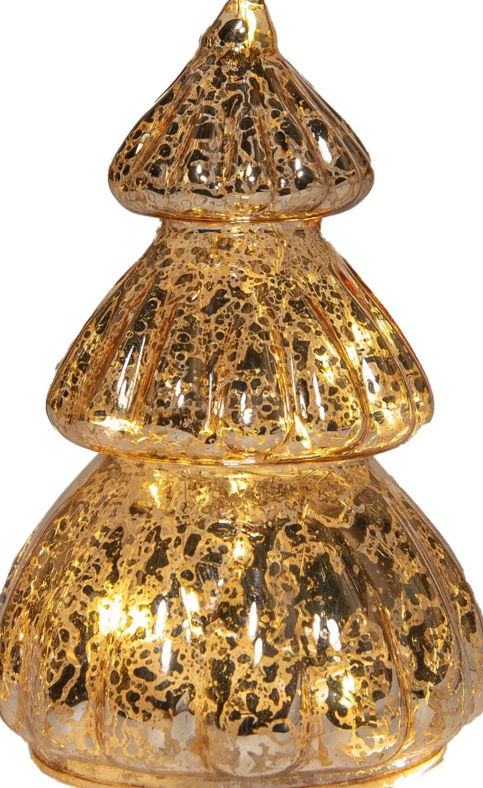 Anna's Collection decoratieboom Daron goud met verlichting D 8 H 12,5 cm