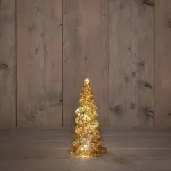 Anna's Collection decoratieboom Daron goud met verlichting D 10 H 20 cm
