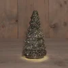 Anna's Collection decoratieboom Daron antraciet met verlichting D 9,5 H 18,5 cm