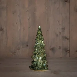 Anna's Collection decoratieboom Daron groen met verlichting D 11 H 25 cm