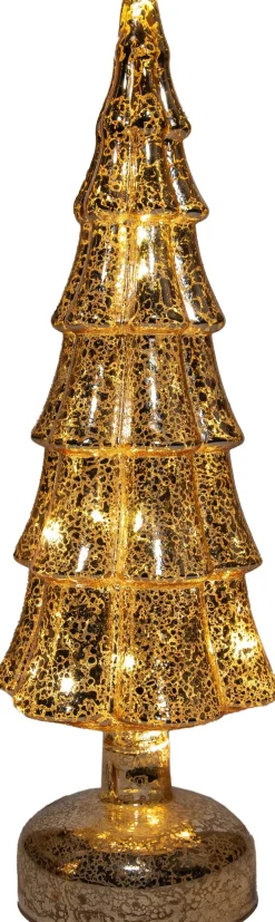 Anna's Collection decoratieboom Daron goud met verlichting D 11 H 34 cm