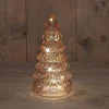 Anna's Collection decoratieboom Daron roze met verlichting D 9,5 H 18,5 cm