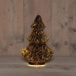 Anna's Collection decoratieboom brons met verlichting 15,7 x 9,3 x 24 cm