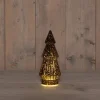 Anna's Collection decoratieboom brons met verlichting D 9,8 H 23,5 cm