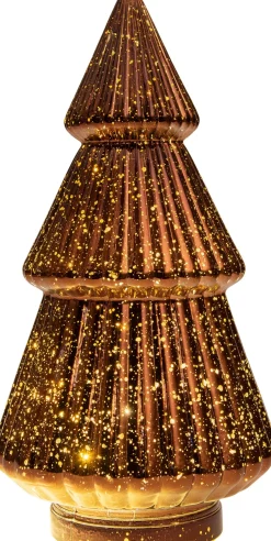 Anna's Collection decoratieboom brons met verlichting D 15 H 29 cm