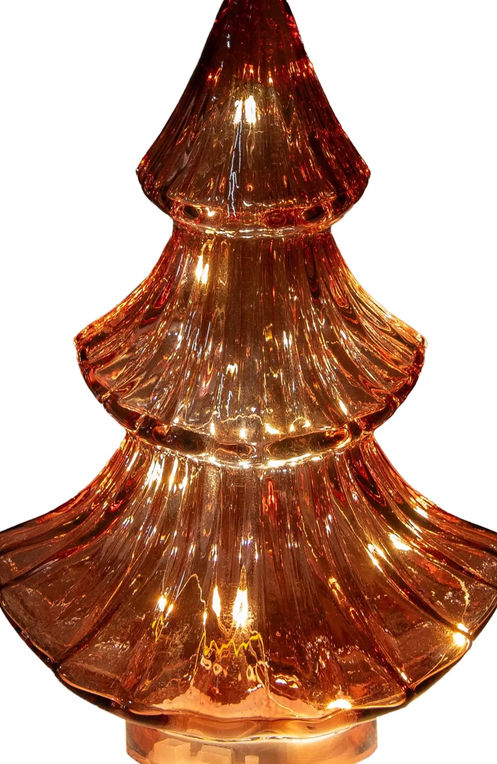 Anna's Collection decoratieboom bordeaux met verlichting 15,7 x 9,3 x 24 cm