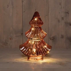 Anna's Collection decoratieboom bordeaux met verlichting 15,7 x 9,3 x 24 cm