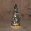 Anna's Collection decoratieboom Daron antraciet met verlichting D 10,5 H 24,5 cm