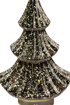 Anna's Collection decoratieboom antraciet met verlichting 15,7 x 9,3 x 24 cm