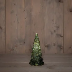 Anna's Collection decoratieboom Daron groen met verlichting D 10 H 20 cm