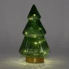Anna's Collection decoratieboom Timbor groen met verlichting 15 x 15 x 28,5 cm