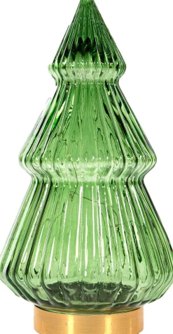 Anna's Collection decoratieboom Timbor groen met verlichting 15 x 15 x 28,5 cm