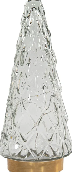 Anna's Collection decoratieboom Timbor transparant met verlichting 13 x 13 x 28,5 cm