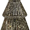 Anna's Collection decoratieboom Daron antraciet met verlichting D 15 H 28,5 cm