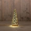Anna's Collection decoratieboom Daron goud met verlichting D 10,5 H 24,5 cm