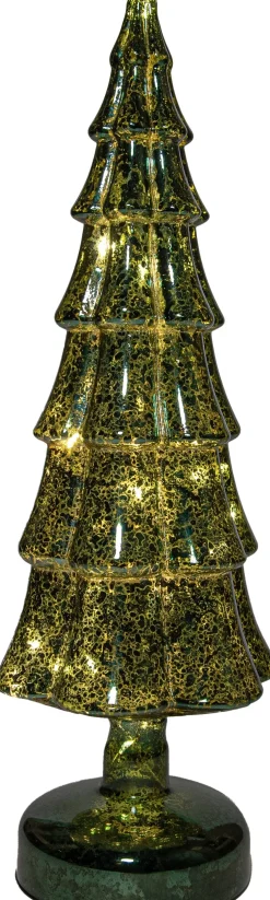 Anna's Collection decoratieboom Daron groen met verlichting D 11 H 34 cm