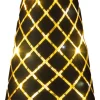 Anna's Collection decoratieboom Cosma zwart lijnen met verlichtingD 10 H 31,5 cm