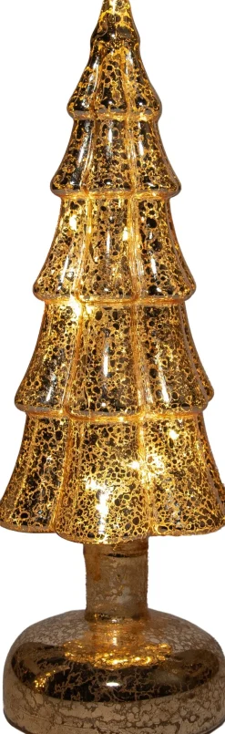 Anna's Collection decoratieboom Daron goud met verlichting D 9,5 H 27,5 cm