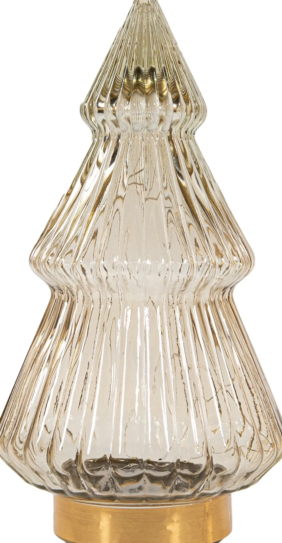 Anna's Collection decoratieboom Timbor oranje met verlichting 15 x 15 x 28,5 cm
