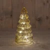 Anna's Collection decoratieboom Daron amber met verlichting D 9,5 H 18,5 cm