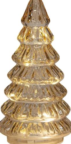 Anna's Collection decoratieboom Daron amber met verlichting D 9,5 H 18,5 cm