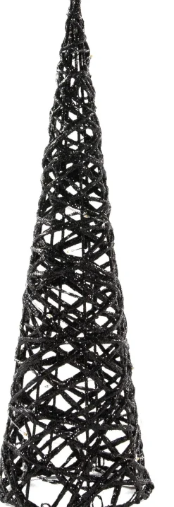 Anna's Collection decoratieboom zwart met verlichting D 12,5 H 40 cm