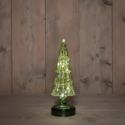 Anna's Collection decoratieboom Daron groen met verlichting D 9,5 H 27,5 cm