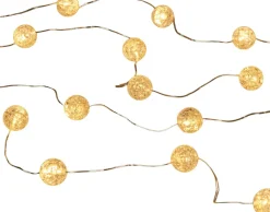 Anna's Collection draadverlichting bal zilver met 20 lampjes warm white 2 m