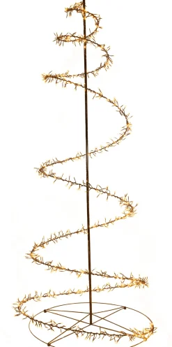 Anna's Collection kerstboom Swirl zwart met 960 lampjes classic warm D 78,5 H 210 cm