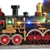 Anna's Collection kerstfiguur stoomtrein met kerstman 19 x 14,5 x 27,5 cm