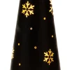 Anna's Collection kerstfiguur Kirona kegel hert zwart met verlichting D 10 H 34,5