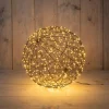 Anna's Collection kersthanger bal zwart met verlichting D 35 H 37 cm