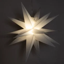 Anna's Collection kersthanger ster wit met verlichting 60 x 60 x 60 cm