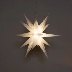 Anna's Collection kersthanger ster wit met verlichting 35 x 35 x 35 cm