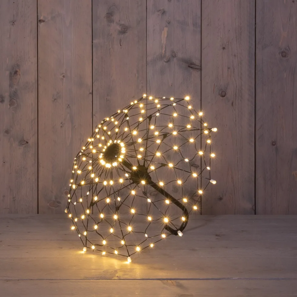 Anna's Collection kersthanger paraplu zwart met verlichting 55 x 55 x 46 cm