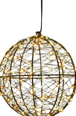 Anna's Collection kersthanger bal met verlichting D 18 cm