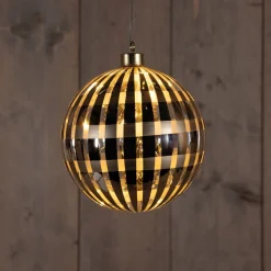 Anna's Collection kersthanger Ruit goud met verlichting D 15 cm